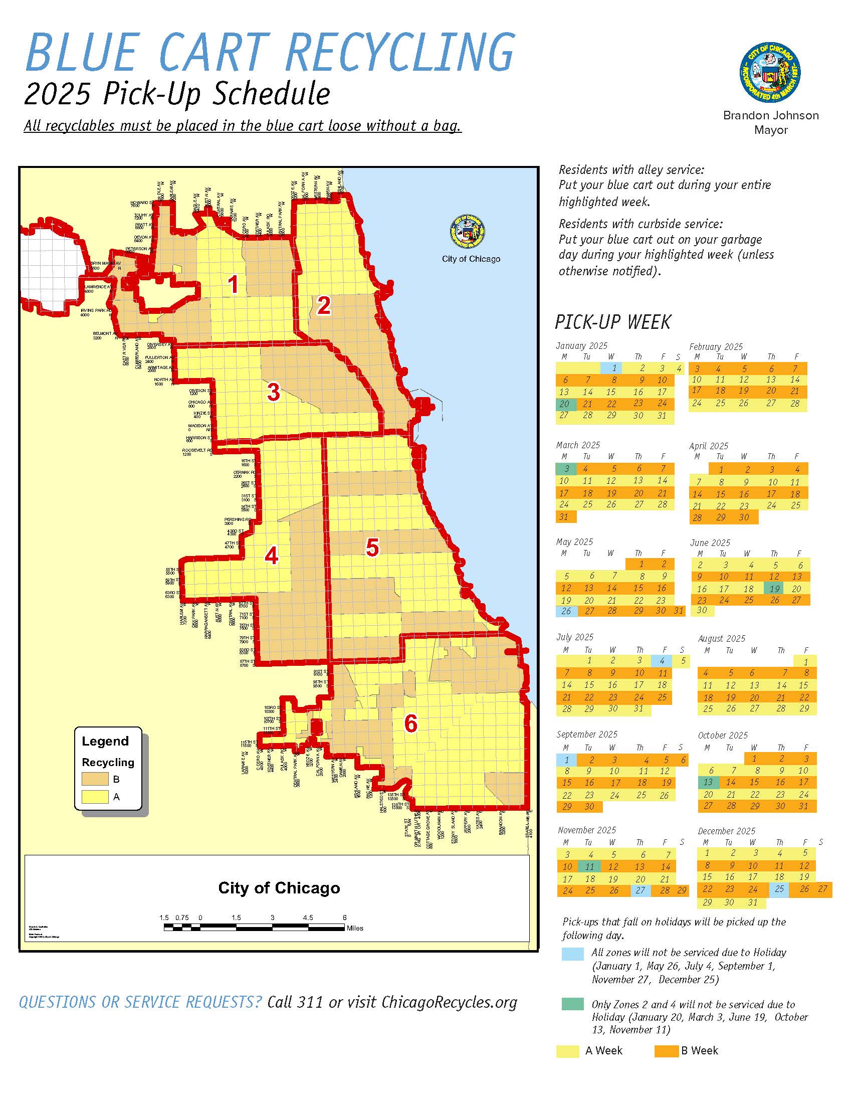 Recycling Map All Service Areas